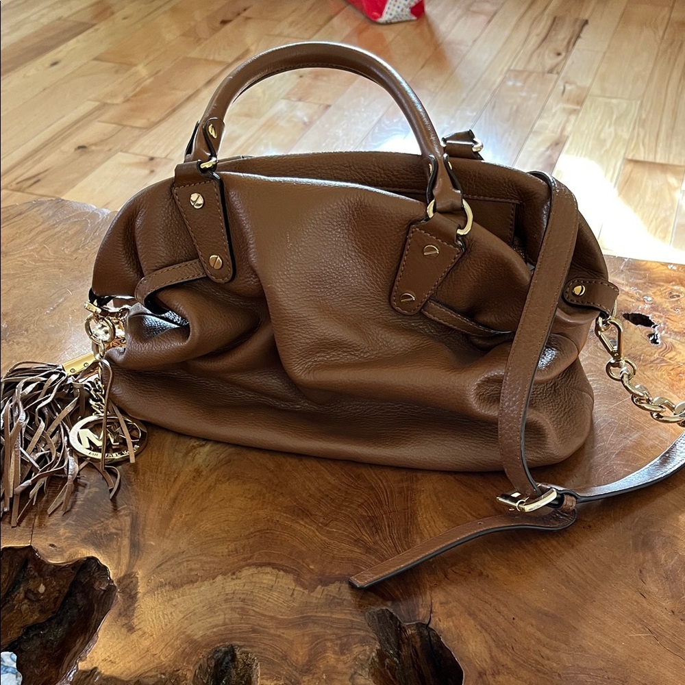 Michael Kors Brown Leather Shoulder Bag